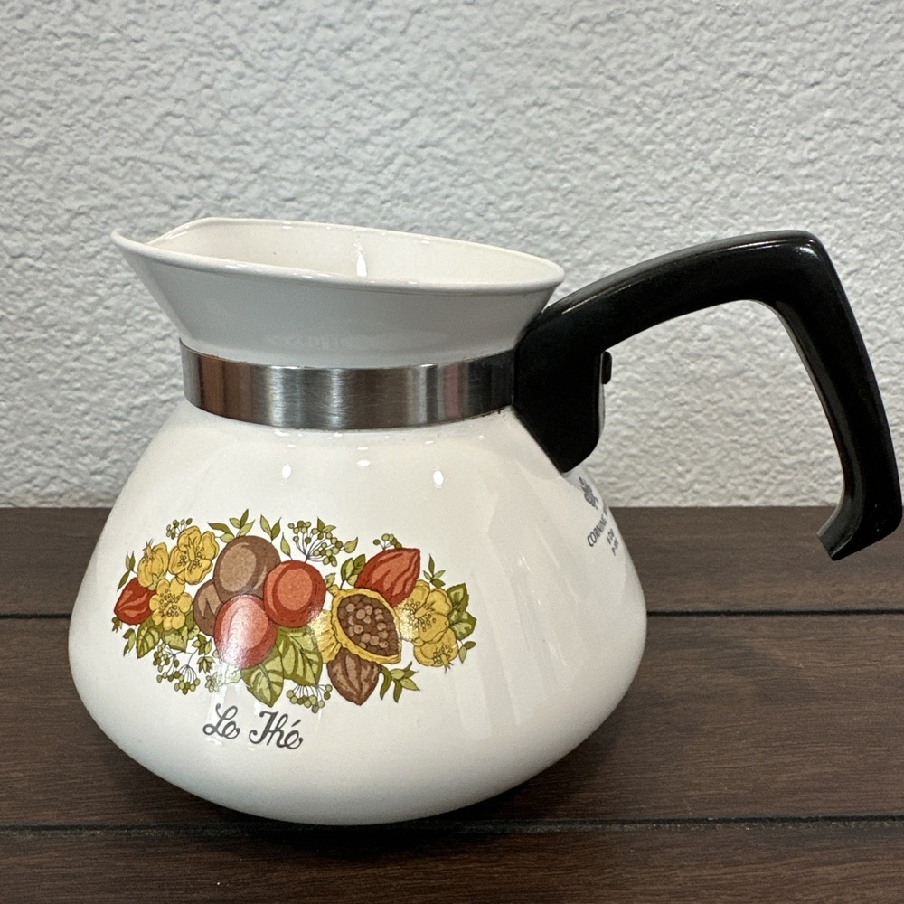 VTG Corning Ware Spice Of Life Coffee Tea Pot Kettle 6 Cup Le The P-104